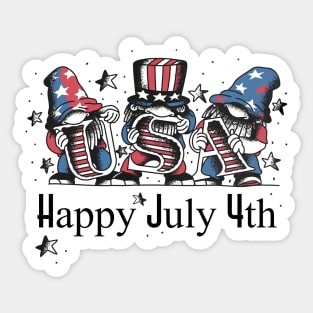 July 4th USA Gnomes Sticker